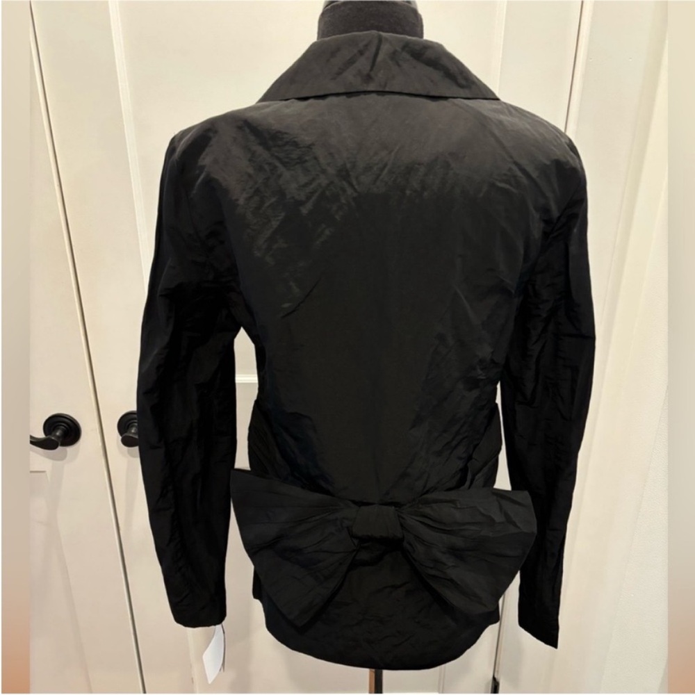 Doncaster NEW Oversized Bow Backed Zip Front Jacket Black Women 6 Mobwife Baddie